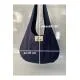 Navy Blue Baguette Velcro Cloth Cloth Bag, Women's Shoulder Bag