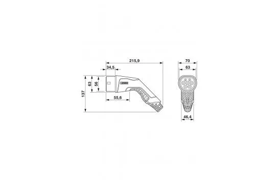 7m Electric Vehicle Charging Cable with One End Socket and One End Open