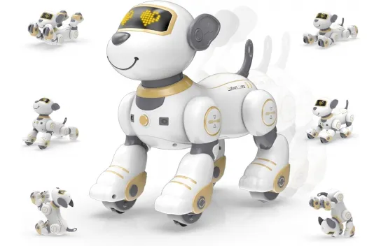 Stemtron Programmable Remote Control Robot Dog - Gold