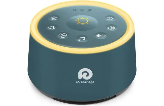 Dreamegg D1 Sound Machine - With Night Light for Babies - Dark Blue