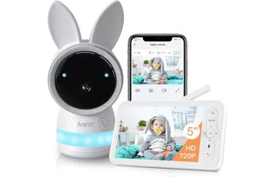 Arentı Video Baby Monitor, 2k Ultra HD Wifi Audio Monitor with Camera