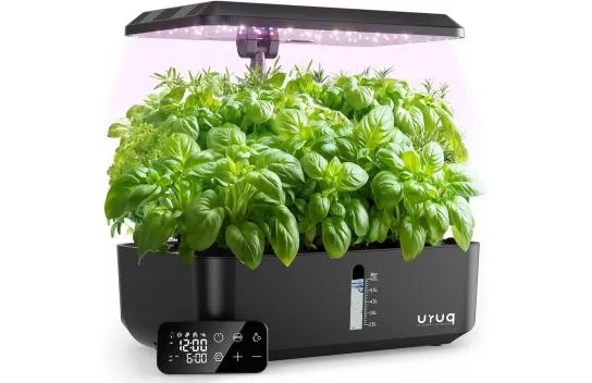 Uruq Soilless Growing System - 12 Pods - Remote Control - Black