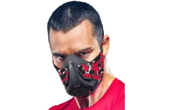 Sparthos Training Mask - Simulate High Altitudes - Red Camouflage