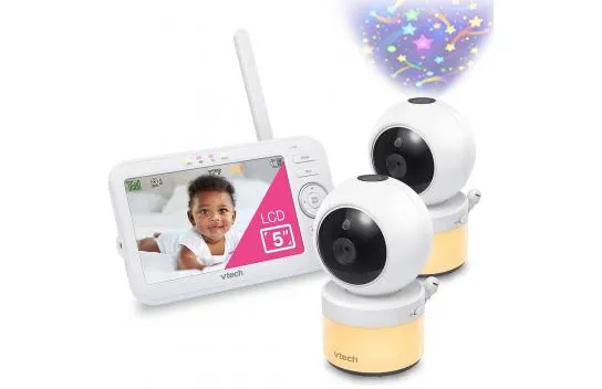 Vtech Vm5463-2 Video Baby Monitor 720p 5 Inc LCD Screen, 2 Cameras