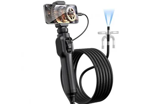 Anhendeler Endoscope Camera Illuminated Articulated Boroscope Inspection Camera,
