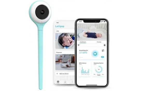 Lollipop Baby Monitor - Real Cry Detection - Turquoise