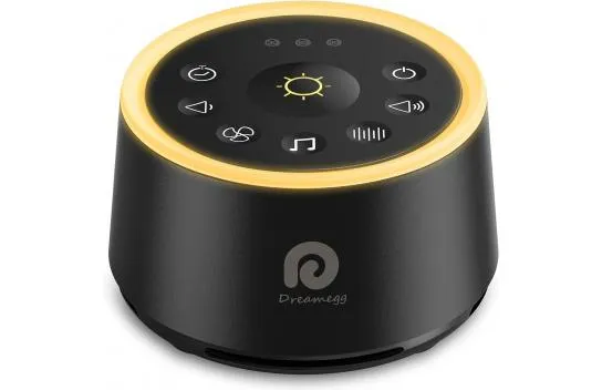 Dreamegg D1 Sound Machine - With Night Light for Babies - Black
