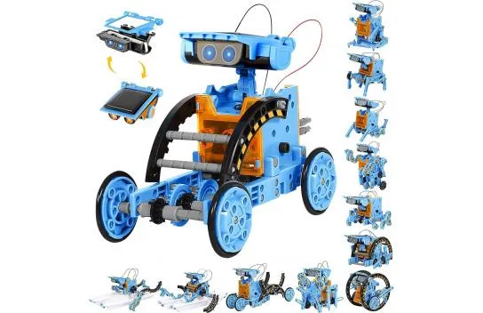 Sillbird Stem Projects 12 in 1 Solar Robot Toys, 190 Pieces