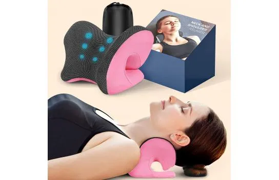 Neck and Shoulder Relaxation with Zamat Magnetic Therapy Pillow Case - Pink