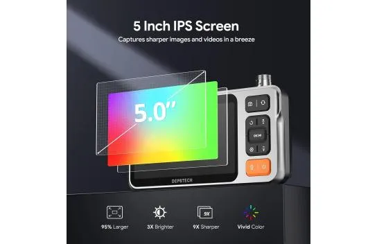Depstech 5.0MP - 3M 5" IPS Screen Dual Lens Review Camera