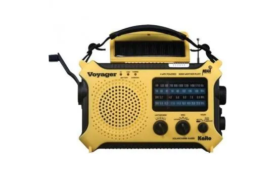 Kaito Ka500 5 Way Solar Powered Weather Alert Radio Yellow