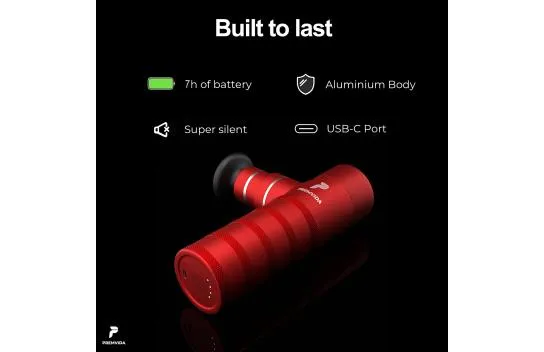 Premvida Bolt Mini Massage Gun Portable Red