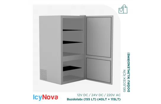 IcyNova 12V DC / 24V DC 155 Liter Refrigerator