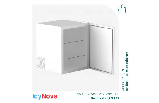 IcyNova 12V DC / 24V DC 90 Liter Refrigerator