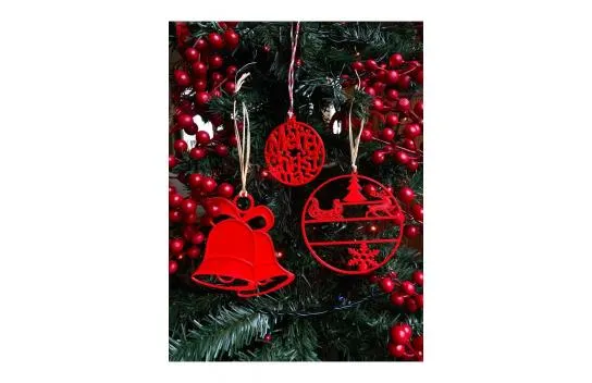 Set of 3 Christmas Ornaments