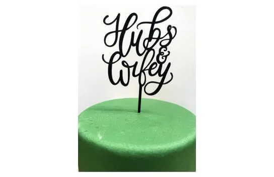 Hubby And Wifey Cake Decoration Set of 2