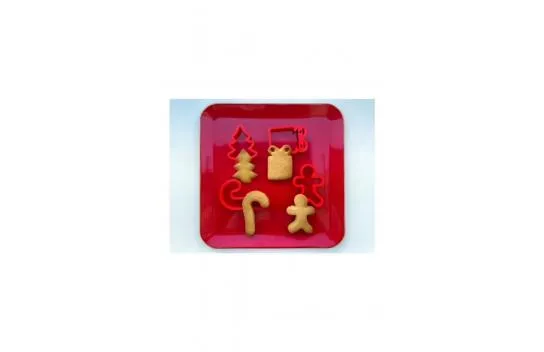 Set of 4 Christmas Cookie Molds