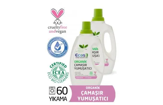 Organic Concentrated Fabric Softener 2-Piece SET (60 Washes)