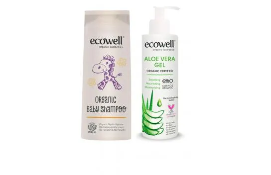 Organic Baby Shampoo 300 Ml + Organic Aloevera Gel 200 Ml