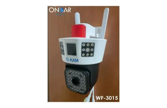 Onkar Wf-3015 9mp 2 Camera 3 Screen Monitoring Wifi Wireless Security Camera Adapter Included