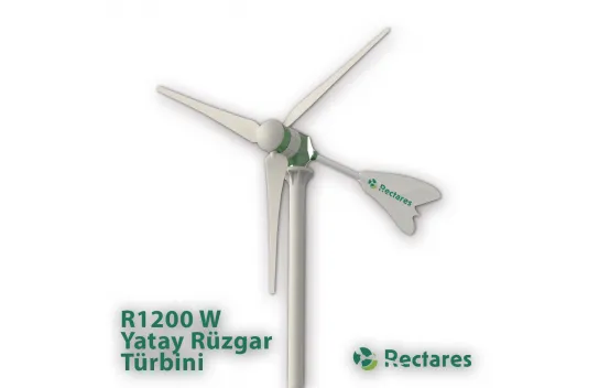 R1200 Watt/h      Yatay Rüzgar Türbini + Şarj Kontrol + Anemometre + Dumpload