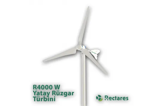 R4000 Watt/h      Yatay Rüzgar Türbini + Şarj Kontrol + Anemometre + Dumpload