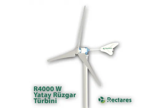 R4000 Watt/h      Yatay Rüzgar Türbini + Şarj Kontrol + Anemometre + Dumpload