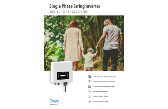 Deye Grid Connected 3 Kw Mppt Single Phase On Grid 3 Kva Inverter