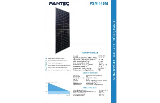 Pantec 455w Half Cut Monokristal Güneş Paneli