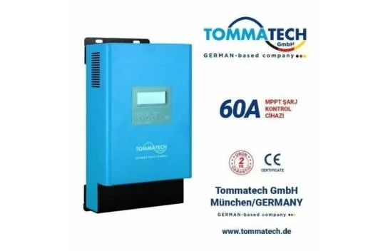 Tommatech 60 Amper Mppt Solar Şarj Kontrol Cihazı Lcd 12/24/48 Volt