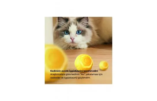 Smart Cat Ball, Self-Moving Cat Toy, Interactive Cat Dog Ball Yellow - Yellow