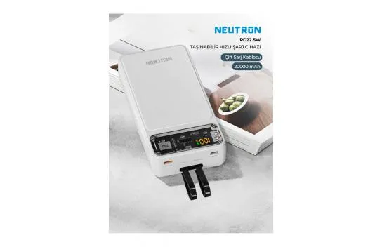 20.000 Mah Portable Fast Charger Powerbank - White