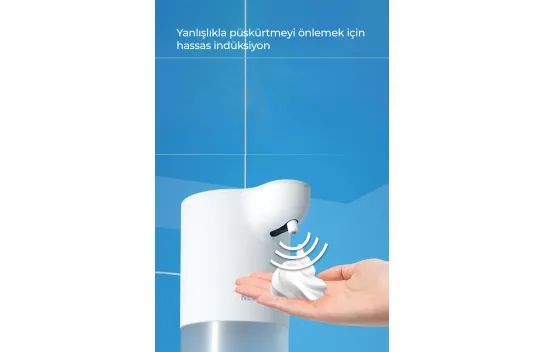 Sensörlü Otomatik Akıllı Sıvı Sabunluk - Beyaz