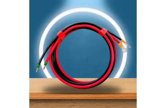 6 mm cable with connectors between battery and charge control or inverter - 1.5m black - 1.5m red