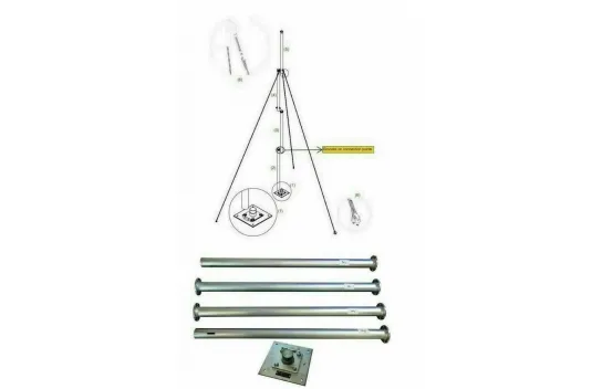 IstaBreeze Pole Set 4 meters - 15 kg carrying capacity for Wind Turbine