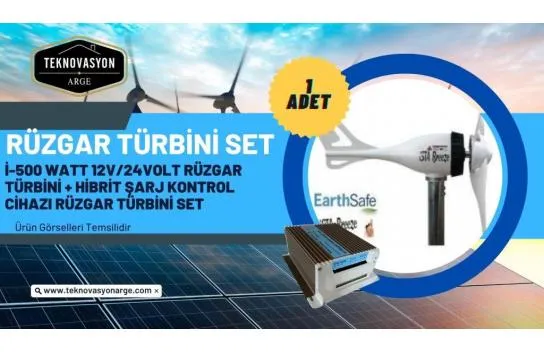 Solar Energy Hybrid Package 1 Kva Full Sinus Inverter 205 watt Solar Panel 150 Ampere Gel Battery i-500 WATT 12V/24Volt Wind Turbine + Hybrid Charge Controller