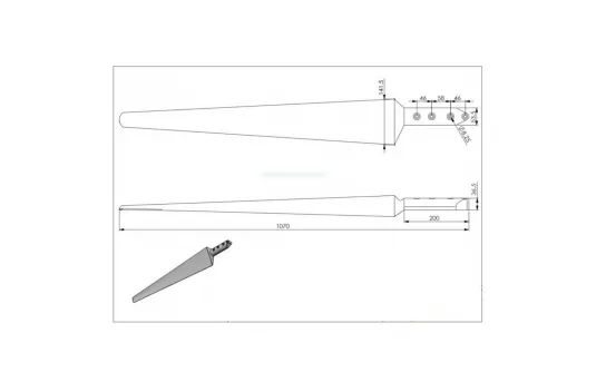 IstaBreeze 107 cm Composite White Wing - 5 Pieces