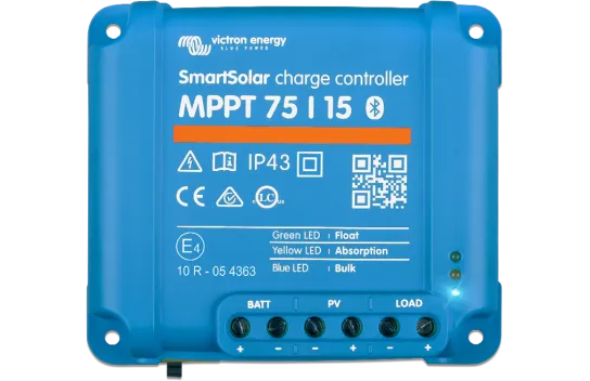 12/24V 15A MPPT Solar Charge Controller, SCC075015060R, Victron