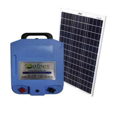 Elektrikli Çit Cihazı 25000 Volt Gece Modlu Model Panelli Set Elektrikli Çit Cihazı 25000 Volt Gece Modlu Model Panelli Set