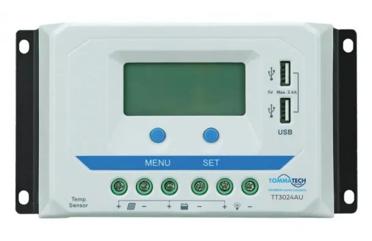 TommaTech 60A 12/24V PWM Charge Controller.
