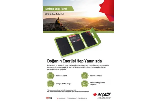 Teknovasyon Arge Arçelik 20W FSP Foldable Solar Panel