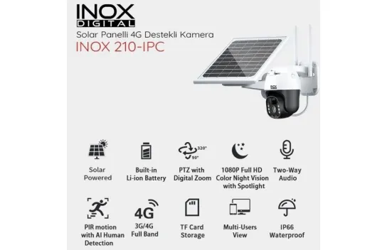 inox 4g Solar Kamera Hd 1080p 4g Solar Panel Pt Ip Camera Inox-210ıpc TYC00471194116