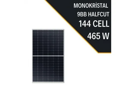 LEXRON 465W 9BB HALF CUT MONOCRYSTAL SOLAR PANEL