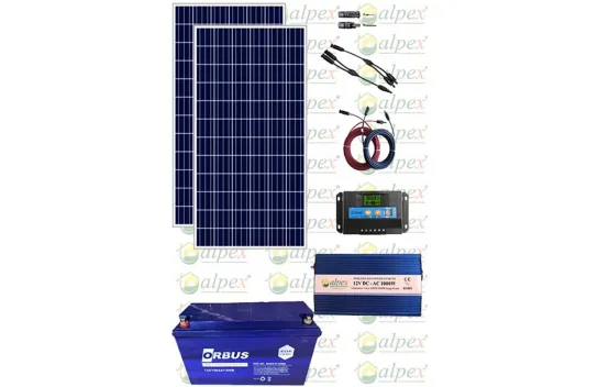1200W TV Lighting Vineyard House Solar Energy 170W Solar Package
