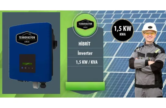 ON GRİD 1,5 kW kVA  Monofaze Solar Güneş Paneli Paket Sistemi
