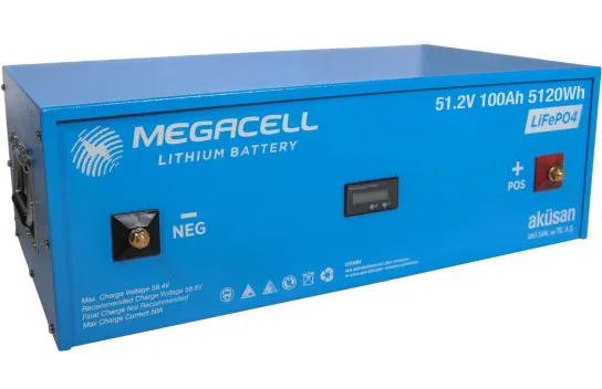 Megacell 51,2V 100AH LiFePO4 Lityum Demir Fosfat Akü