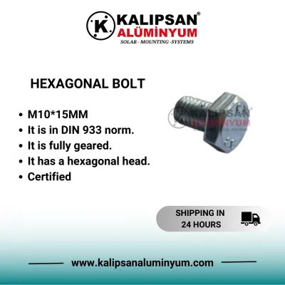 10*15 MM ALTI KÖŞE BAŞLI CİVATA (100 ADET) 10*15 MM ALTI KÖŞE BAŞLI CİVATA (100 ADET)