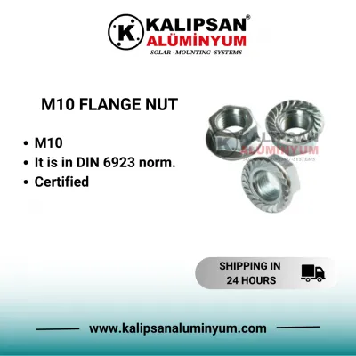 M10 FLANŞLI Somun(200 ADET) M10 FLANŞLI Somun(200 ADET)