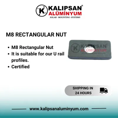 M8 DİKDÖRTGEN SOMUN (200 ADET) M8 DİKDÖRTGEN SOMUN (200 ADET)