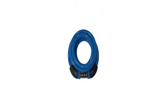 - 4-Piece Combination Rope Lock 3.8x12x180cm - blue
